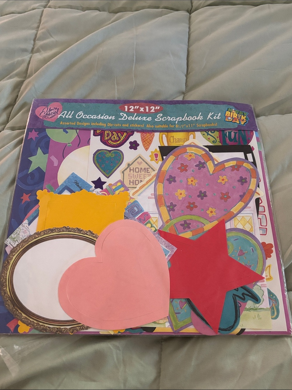 All Occasion Deluxe Scrapbook Kit – Pink, Red, Yellow Accents
